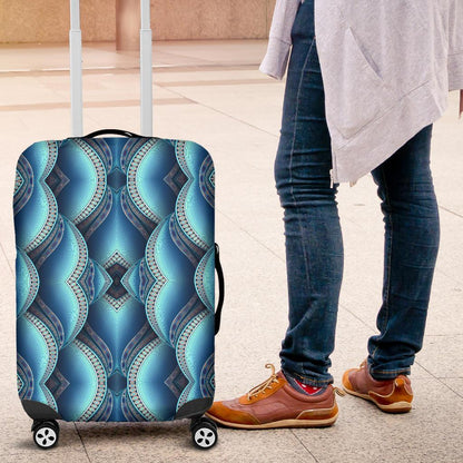 Mandala Waves Bohemian Pattern Print Luggage Cover GearFrost