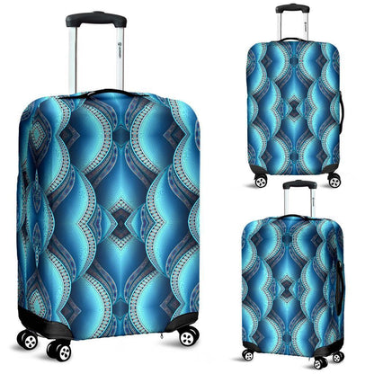 Mandala Waves Bohemian Pattern Print Luggage Cover GearFrost