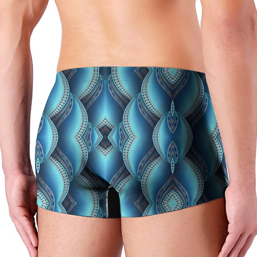 Mandala Waves Bohemian Pattern Print Men's Boxer Briefs