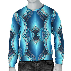 Mandala Waves Bohemian Pattern Print Men's Crewneck Sweatshirt GearFrost