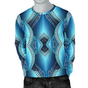 Mandala Waves Bohemian Pattern Print Men's Crewneck Sweatshirt GearFrost