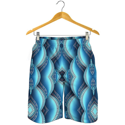 Mandala Waves Bohemian Pattern Print Men's Shorts