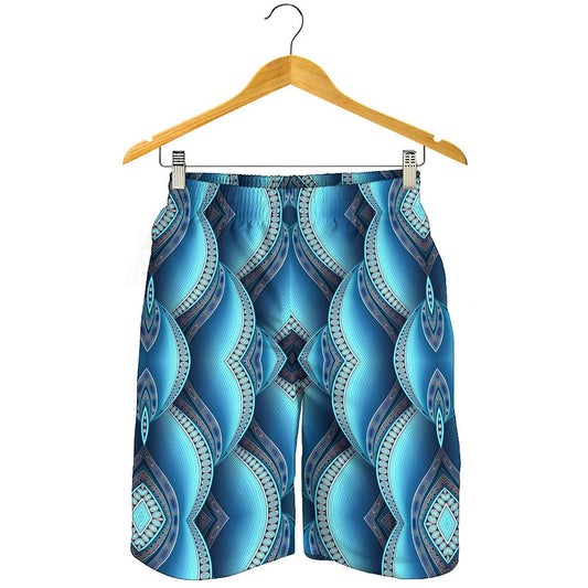 Mandala Waves Bohemian Pattern Print Men's Shorts