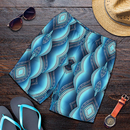 Mandala Waves Bohemian Pattern Print Men's Shorts