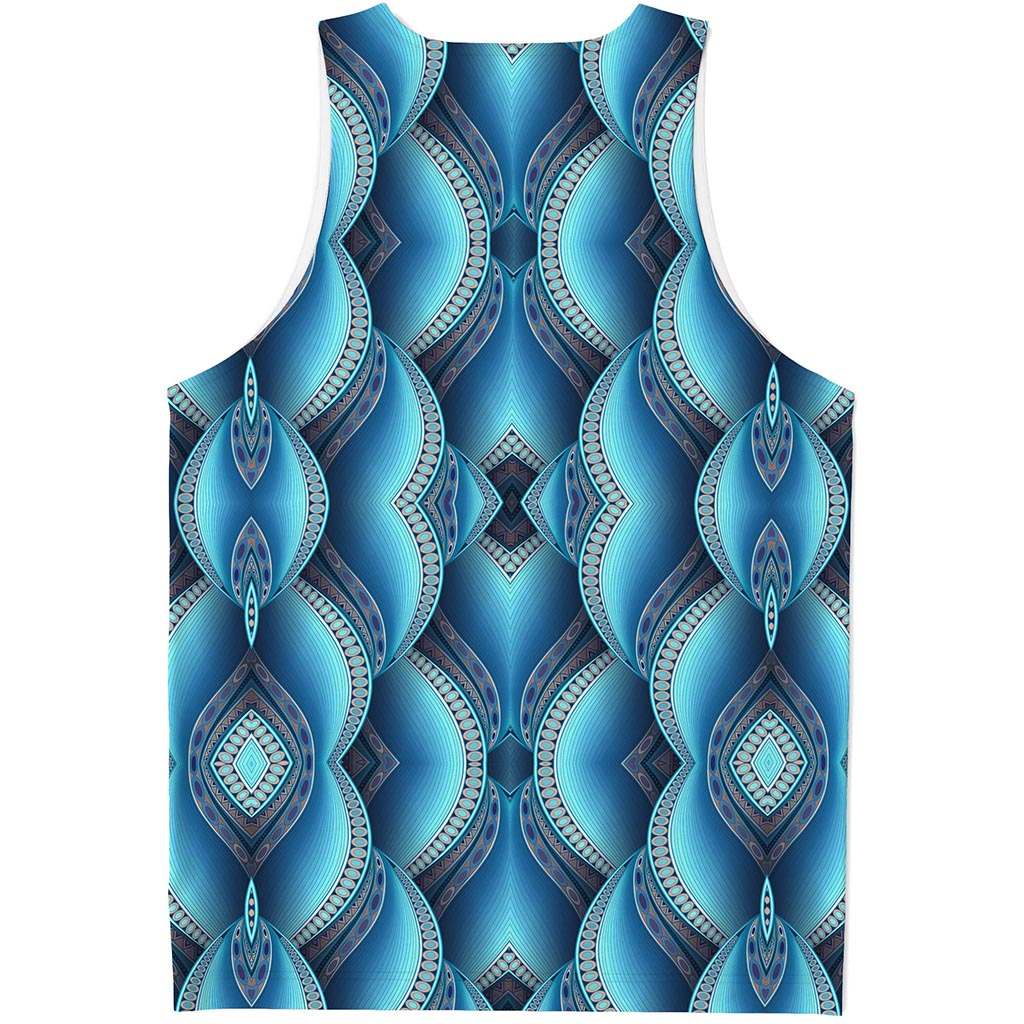 Mandala Waves Bohemian Pattern Print Men's Tank Top