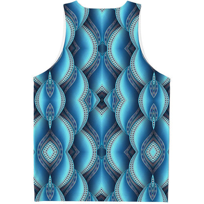 Mandala Waves Bohemian Pattern Print Men's Tank Top
