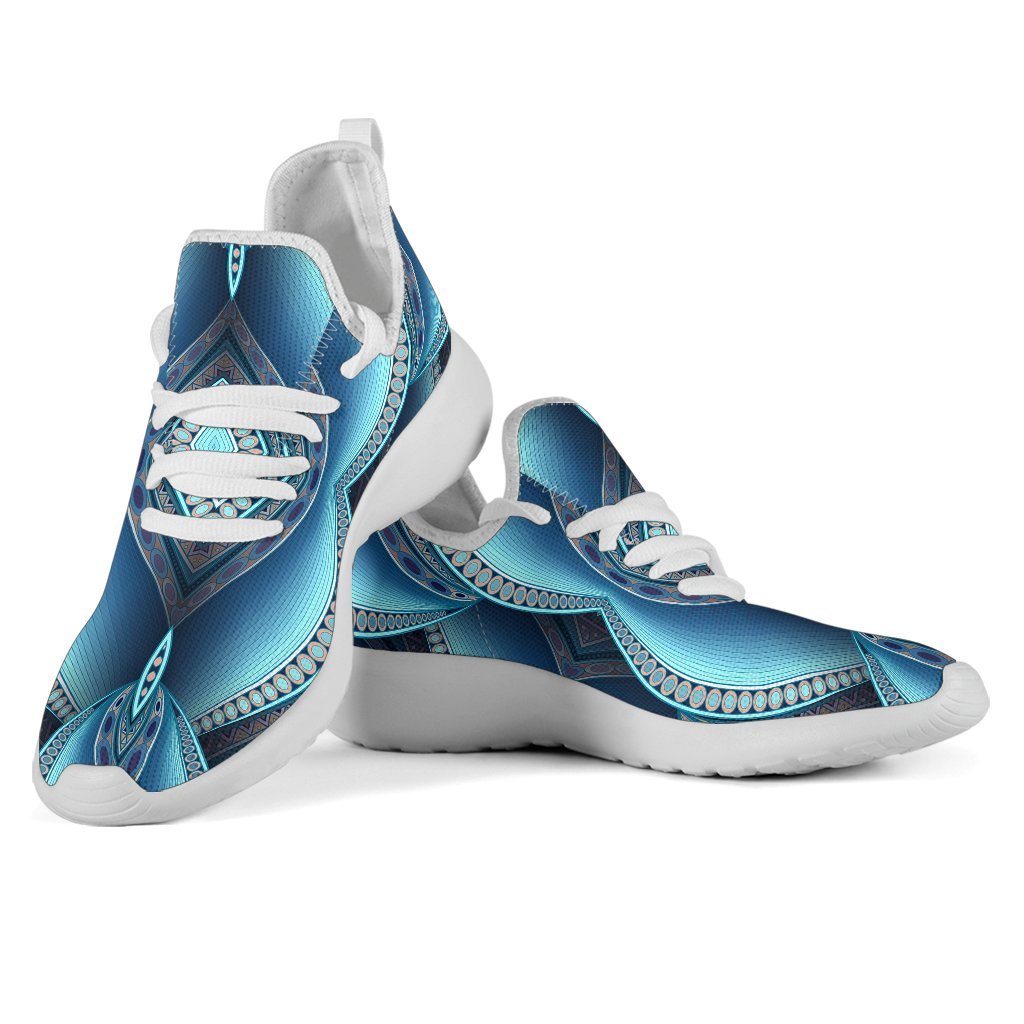 Mandala Waves Bohemian Pattern Print Mesh Knit Shoes GearFrost
