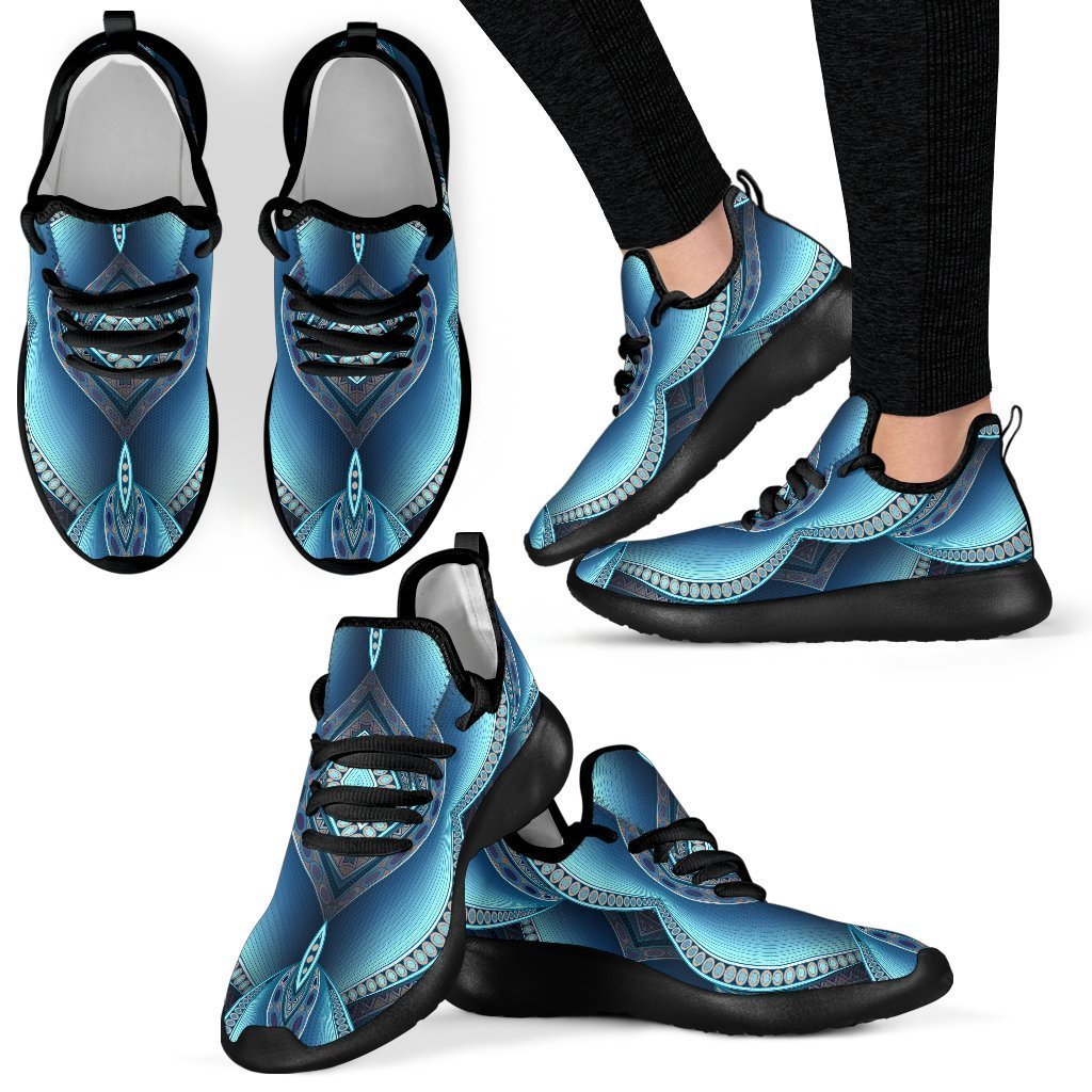 Mandala Waves Bohemian Pattern Print Mesh Knit Shoes GearFrost