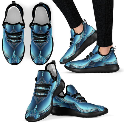 Mandala Waves Bohemian Pattern Print Mesh Knit Shoes GearFrost