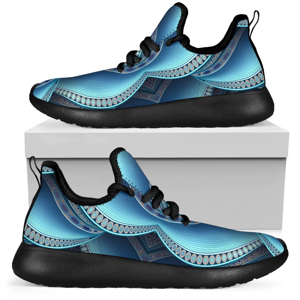 Mandala Waves Bohemian Pattern Print Mesh Knit Shoes GearFrost