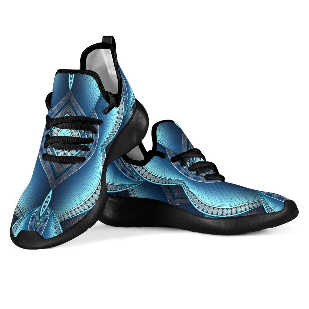 Mandala Waves Bohemian Pattern Print Mesh Knit Shoes GearFrost