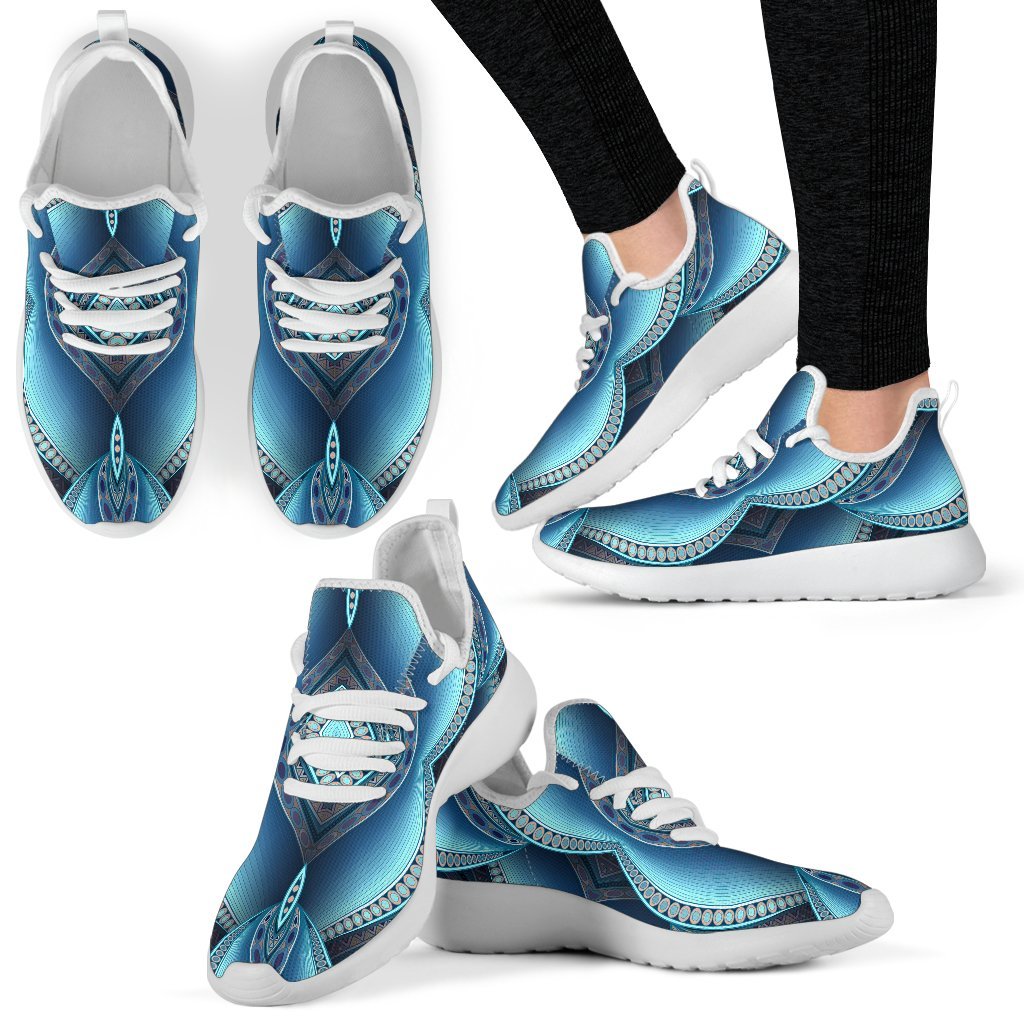 Mandala Waves Bohemian Pattern Print Mesh Knit Shoes GearFrost