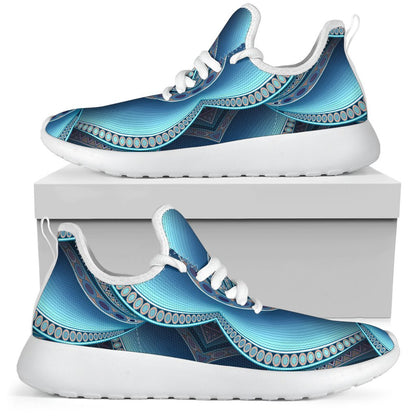 Mandala Waves Bohemian Pattern Print Mesh Knit Shoes GearFrost