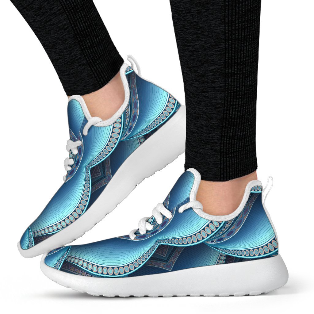 Mandala Waves Bohemian Pattern Print Mesh Knit Shoes GearFrost