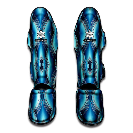 Mandala Waves Bohemian Pattern Print Muay Thai Shin Guard