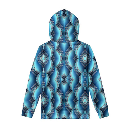 Mandala Waves Bohemian Pattern Print Pullover Hoodie