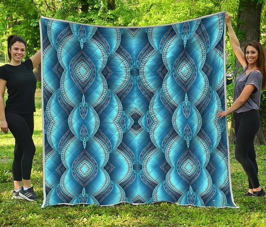 Mandala Waves Bohemian Pattern Print Quilt