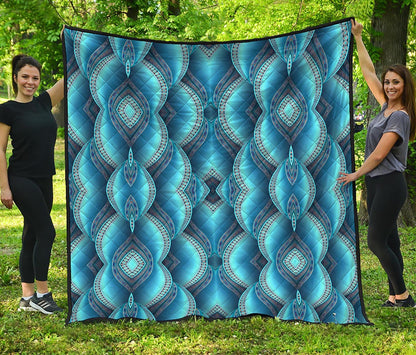 Mandala Waves Bohemian Pattern Print Quilt
