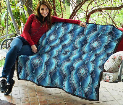 Mandala Waves Bohemian Pattern Print Quilt