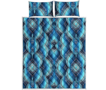 Mandala Waves Bohemian Pattern Print Quilt Bed Set