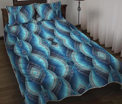 Mandala Waves Bohemian Pattern Print Quilt Bed Set