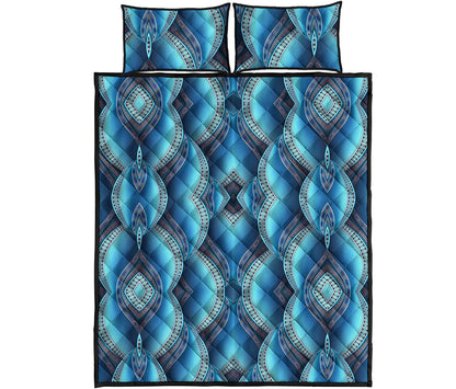 Mandala Waves Bohemian Pattern Print Quilt Bed Set