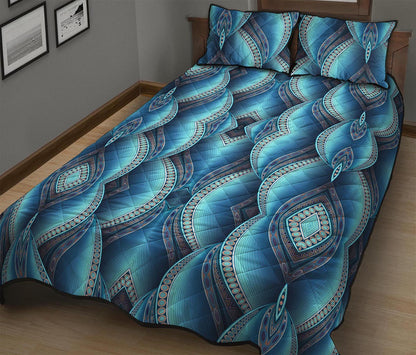 Mandala Waves Bohemian Pattern Print Quilt Bed Set