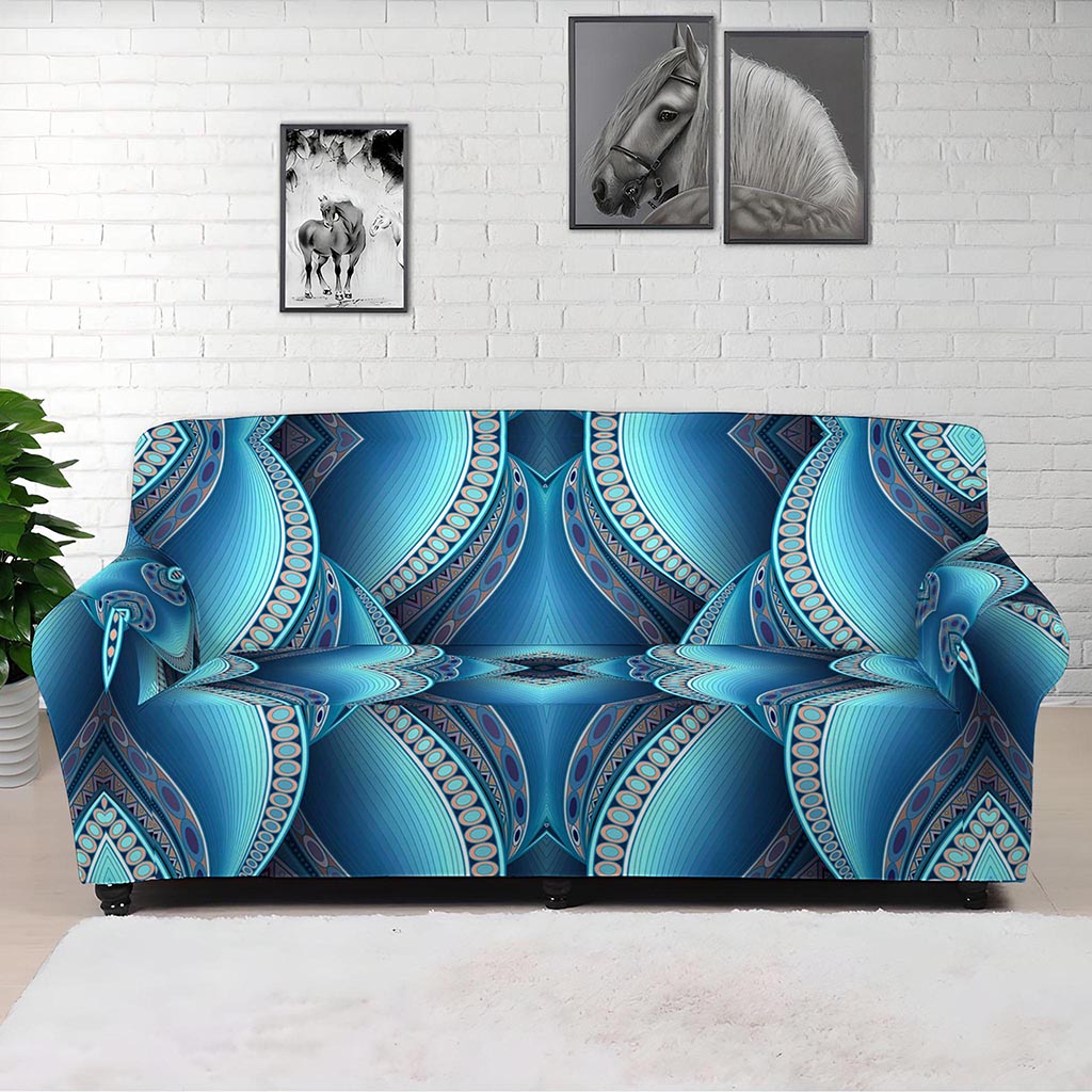 Mandala Waves Bohemian Pattern Print Sofa Cover