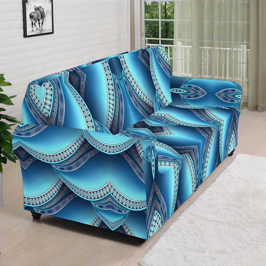 Mandala Waves Bohemian Pattern Print Sofa Cover