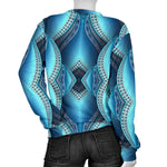 Mandala Waves Bohemian Pattern Print Women's Crewneck Sweatshirt GearFrost
