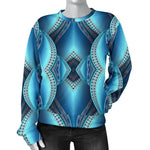 Mandala Waves Bohemian Pattern Print Women's Crewneck Sweatshirt GearFrost