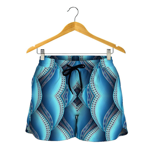 Mandala Waves Bohemian Pattern Print Women's Shorts