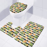 Mango Fruit Striped Pattern Print 3 Piece Bath Mat Set