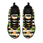 Mango Fruit Striped Pattern Print Black Sneakers