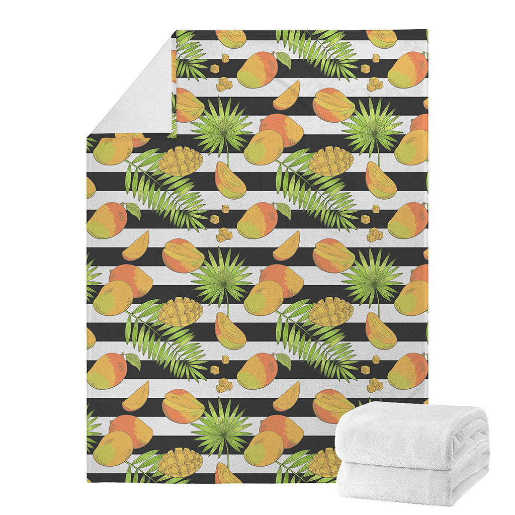 Mango Fruit Striped Pattern Print Blanket