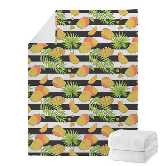 Mango Fruit Striped Pattern Print Blanket
