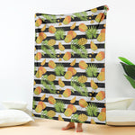 Mango Fruit Striped Pattern Print Blanket