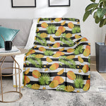 Mango Fruit Striped Pattern Print Blanket