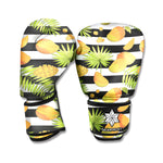 Mango Fruit Striped Pattern Print Boxing Gloves