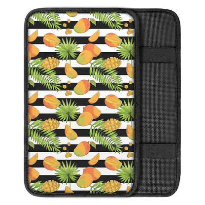 Mango Fruit Striped Pattern Print Car Center Console Cover
