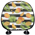 Mango Fruit Striped Pattern Print Car Headrest Covers