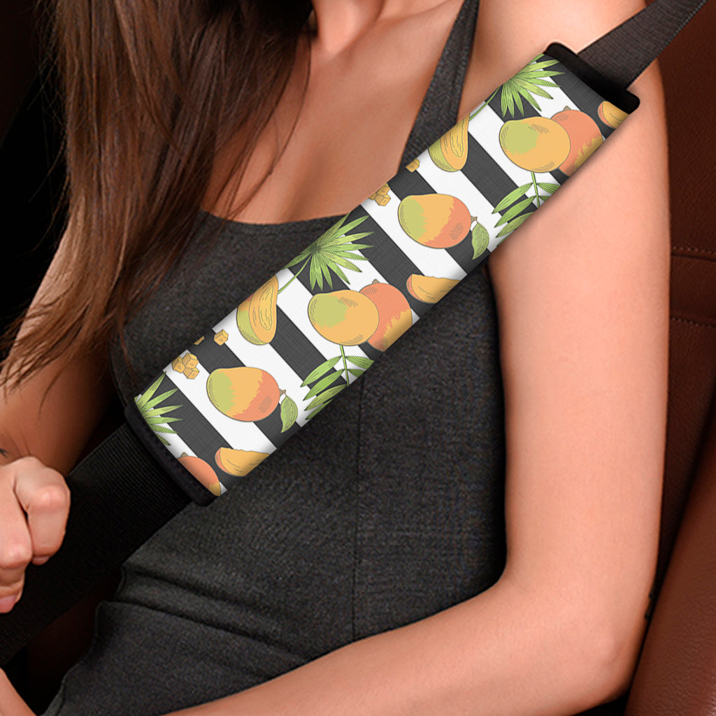 Mango Fruit Striped Pattern Print Car Seat Belt Covers
