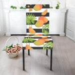 Mango Fruit Striped Pattern Print Dining Chair Slipcover