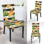 Mango Fruit Striped Pattern Print Dining Chair Slipcover