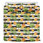 Mango Fruit Striped Pattern Print Duvet Cover Bedding Set