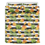 Mango Fruit Striped Pattern Print Duvet Cover Bedding Set