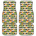 Mango Fruit Striped Pattern Print Front and Back Car Floor Mats