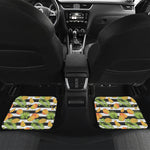Mango Fruit Striped Pattern Print Front and Back Car Floor Mats