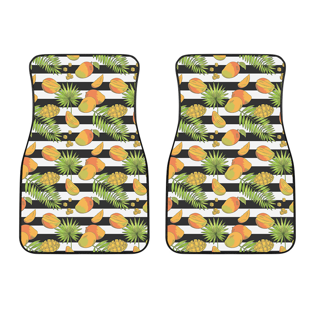 Mango Fruit Striped Pattern Print Front Car Floor Mats