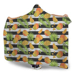 Mango Fruit Striped Pattern Print Hooded Blanket